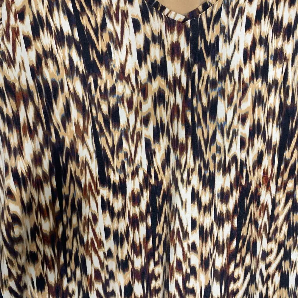 Catherines womens abstract animal print stretch casual tshirt soft 3X - Picture 7 of 10
